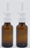 Snoot! Sprayer Combo Set - two 20ml (1 oz) Amber Glass Nasal & two 60 ml (2 oz) Amber Glass Misters